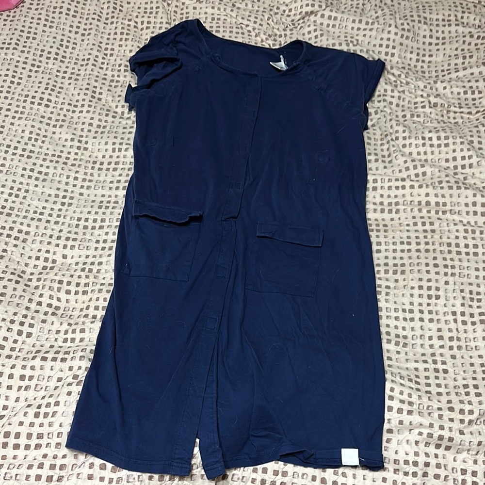 Navy Blue Women's Robe post surgery